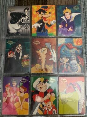 Disney Villains Collector Card Set - Colorful Character Art